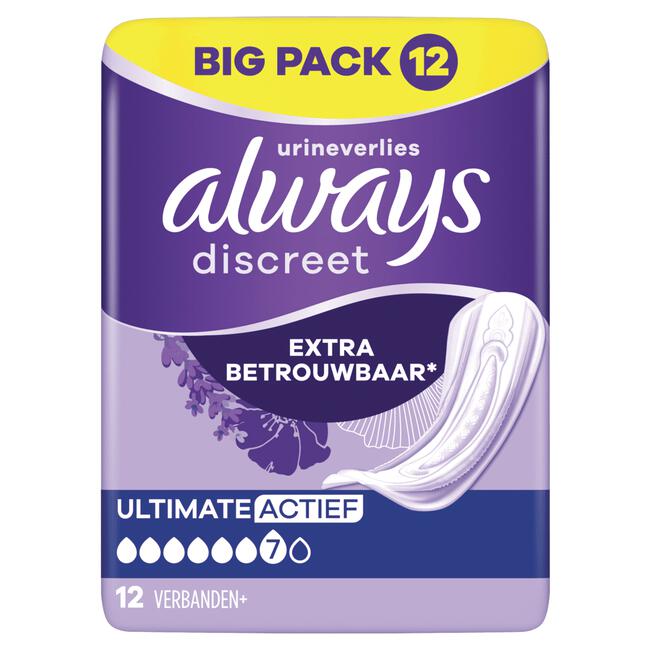 Always Discreet Incontinentieverband Ultimate Day 12 stuks