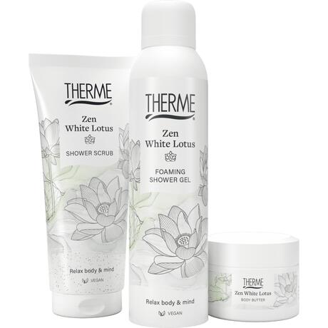 Therme Zen White Lotus Scrub 200ml + Butter 75g + Foam 200ml Geschenkset