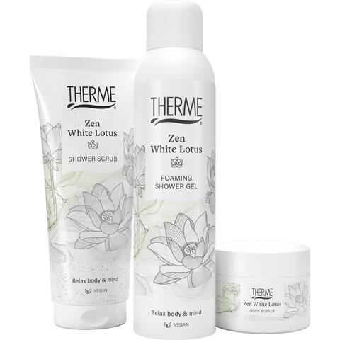 Therme Zen White Lotus Scrub 200ml + Butter 75g + Foam 200ml Geschenkset
