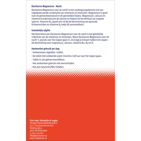 Davitamon Voor De Nacht Magnesium Tabletten 30 stuks