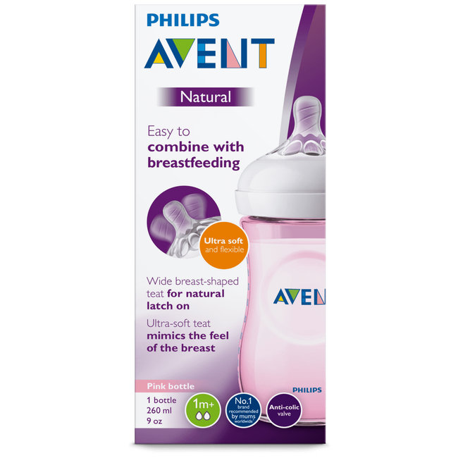 philips avent natural babyfles 1 m scf034 17 260 ml 260 ml etos