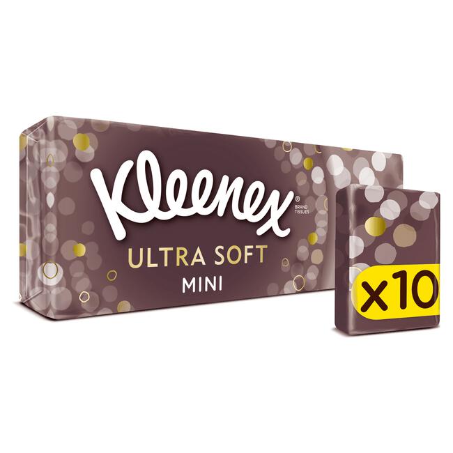 Kleenex Ultrasoft Mini Zakdoekjes 10 pakjes