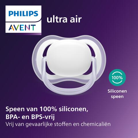 Philips Avent Fopspeen Ultra Air Night 0-6M SCF376/25 2 stuks