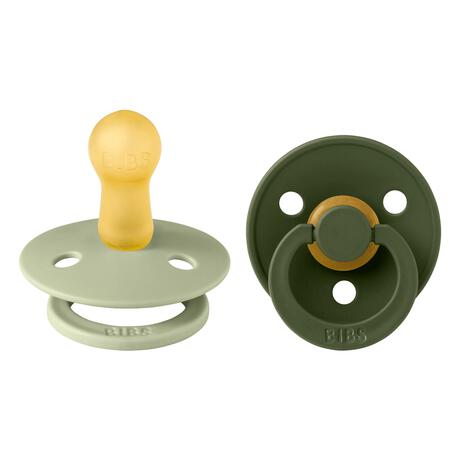 BIBS Fopspeen Two Pack Natuurlijk Rubber Sage/Hunter Green Maat 2
