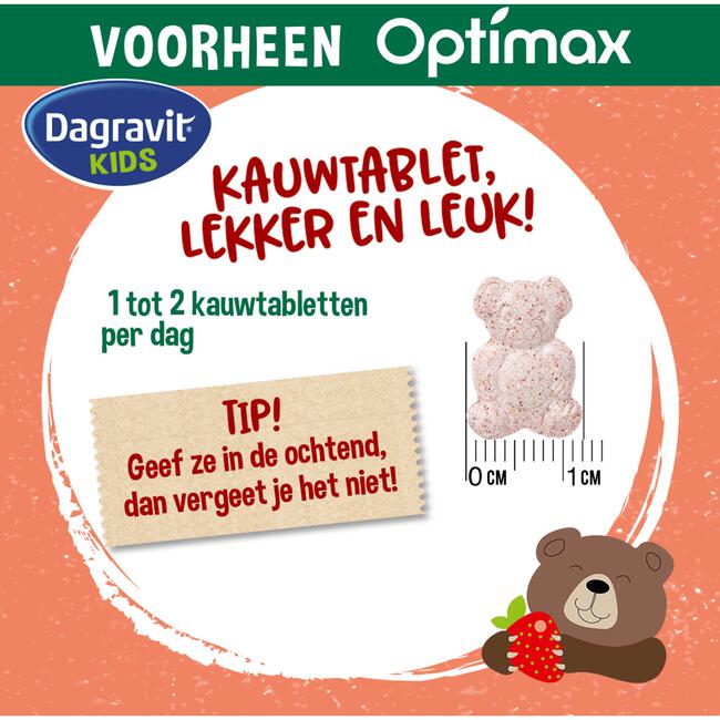 Dagravit Natural Kids Multi Aardbei 60 Dragees