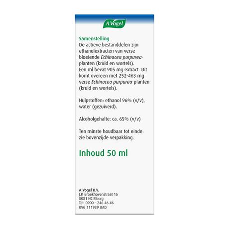 A.Vogel Echinaforce Bij Onvoldoende Weerstand En Griep Druppels 50 ML