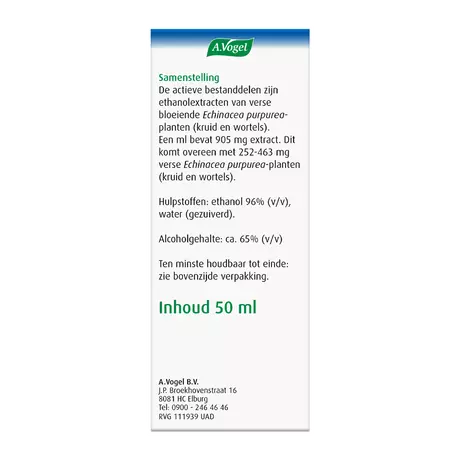 A.Vogel Echinaforce Bij Onvoldoende Weerstand En Griep Druppels 50 ML