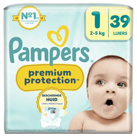 Pampers Premium Protection Luiers Maat 1 2-5 KG 39 Stuks