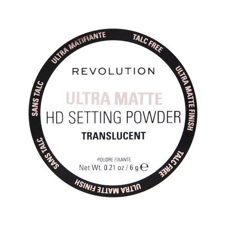 Revolution Ultra Velvet HD Matte Loose Setting Powder Talc Free Translucent