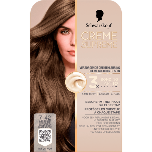 Schwarzkopf Creme Supreme Haarkleuring 7-42 Nude Beige Donkerblond
