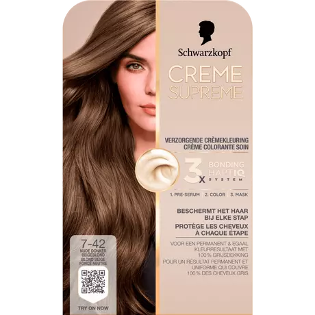 Schwarzkopf Creme Supreme Haarkleuring 7-42 Nude Beige Donkerblond