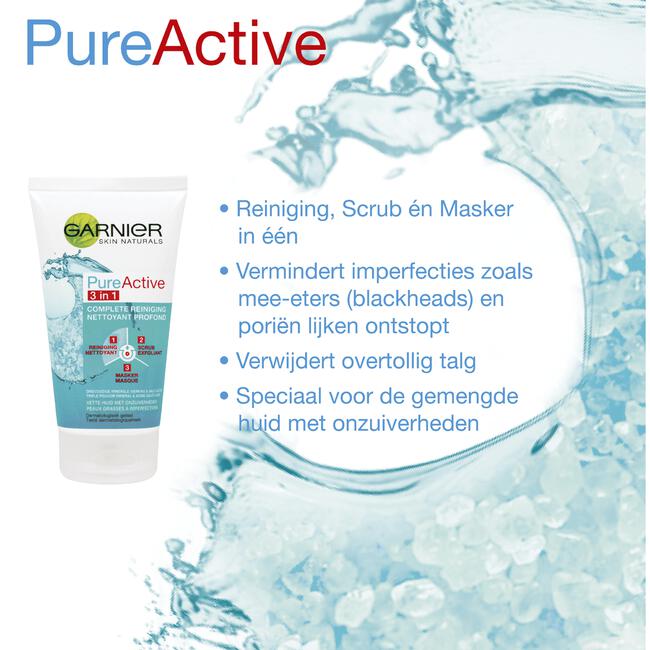 Garnier PureActive 3-in-1 Complete Reiniging 150 ML