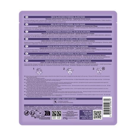 L'Oréal Paris Revitalift Filler Glass Skin Hydrogel Glow Mask 1 Stuk