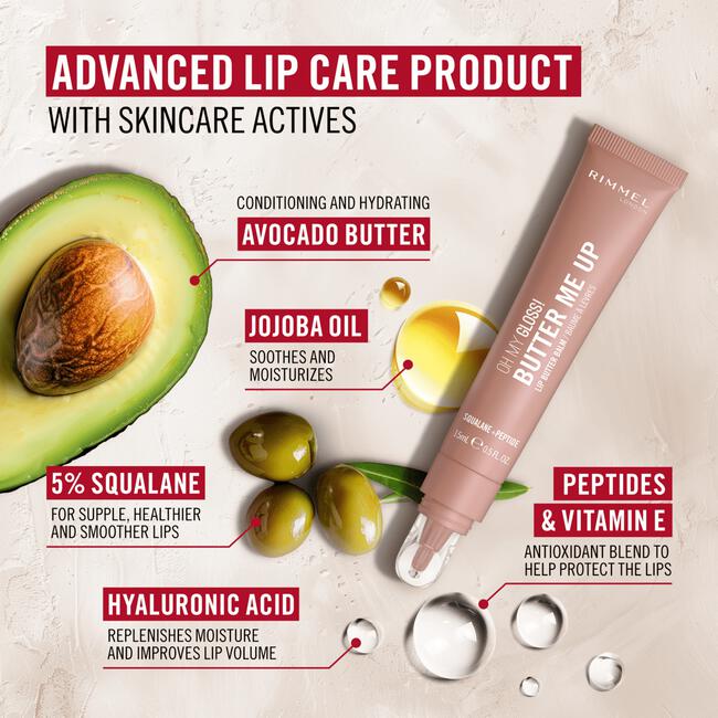 Rimmel Oh My Gloss Butter Me Up Lip Butter - Transparant - 000 Vanilla Frost