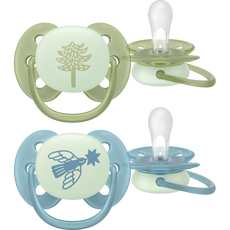 Philips Avent Ultra Soft Nighttime Fopspeen 18M+ SCF094/05 2 stuks