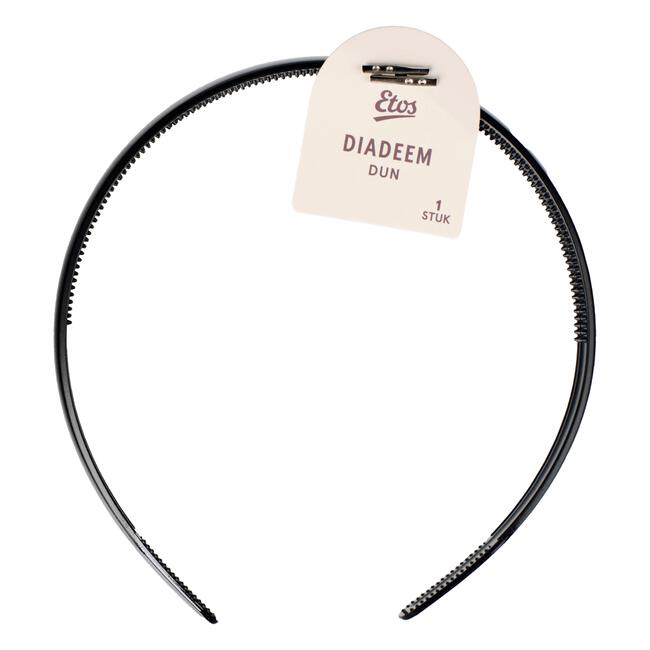 Etos Diadeem Medium Zwart