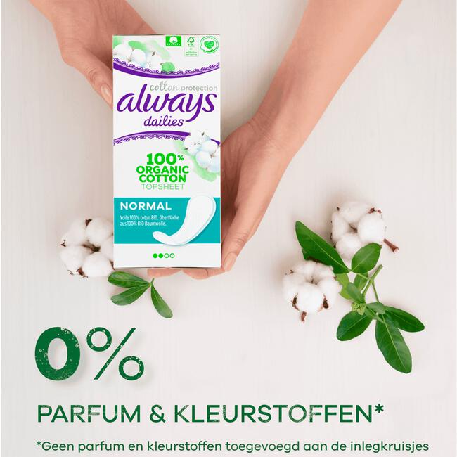 Always Dailies Cotton Protection Inlegkruisjes Groot 32 Inlegkruisjes