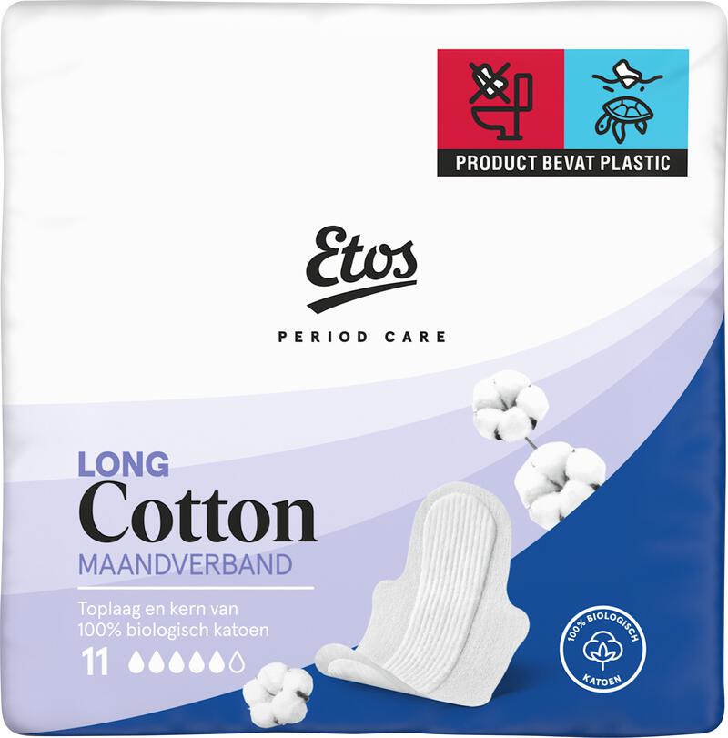 Etos Ultra Long 100% Katoen Maandverband 11 stuks