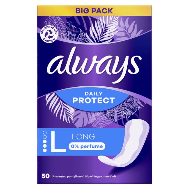 Always Daily Protect Inlegkruisjes Long 50 Stuks