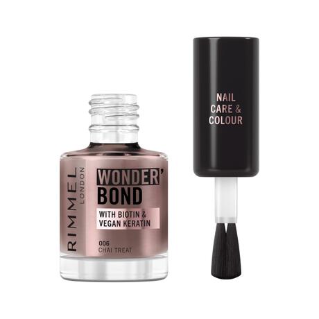 Rimmel London Wonder'Bond Care+Color Nagellak - Bruin - 006 Chai Treat