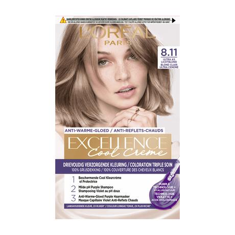 L'Oréal Paris Excellence Cool Creams Permanente Haarverf 8.11 Ultra Ash Lichtblond