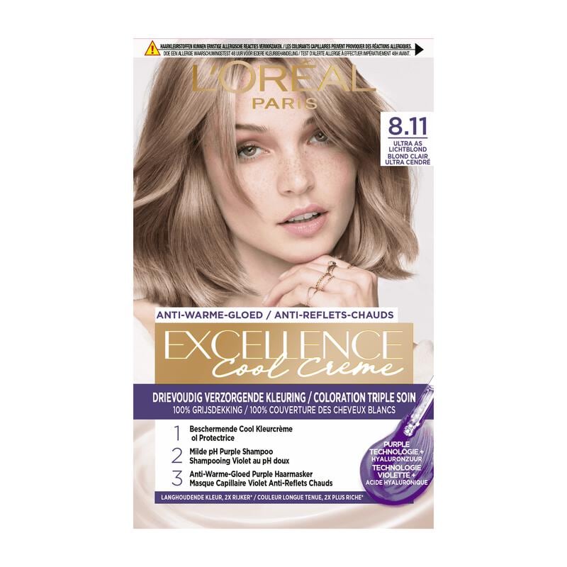 L'Oréal Paris Excellence Cool Creams Haarverf 8.11 Ultra Ash Lichtblond