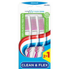 Aquafresh Clean & Flex Medium Tandenborstels 3 stuks