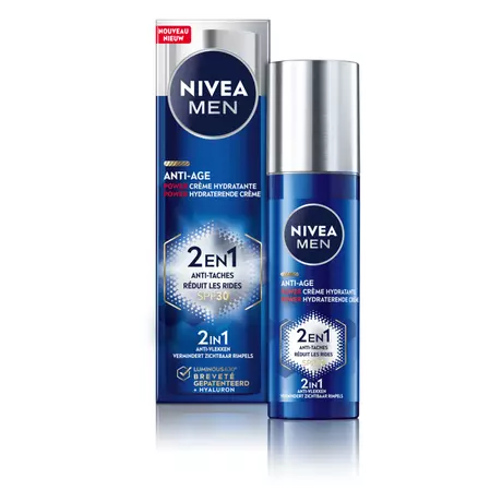 NIVEA MEN Anti-Age Power 2-in-1 Hydraterende Gezichtscrème SPF 30 50 ML