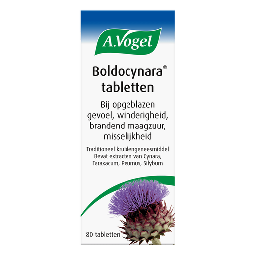 A.Vogel Boldocynara Bij Misselijkheid Opgeblazen Gevoel Tabletten 80 stuks