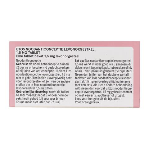 Etos Noodanticonceptie levenorgestrel 1.5mg tablet 1st
