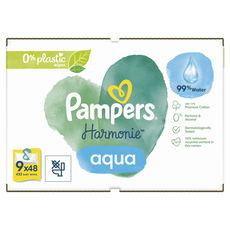 Pampers Harmonie Aqua Billendoekjes Megabox 9x48 Stuks