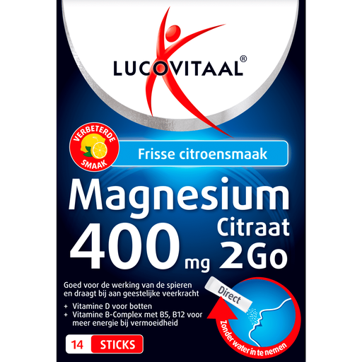 Lucovitaal Magnesium 400 MG Citraat 2GO 14 stuks