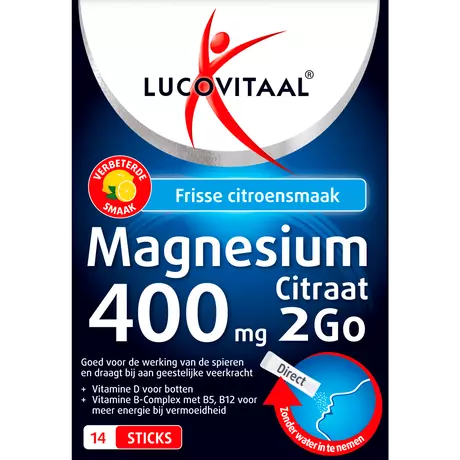 Lucovitaal Magnesium 400 MG Citraat 2GO 14 stuks