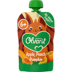 Olvarit Knijpfruit Appel Perzik Pompoen 6+ Maanden 100 gram