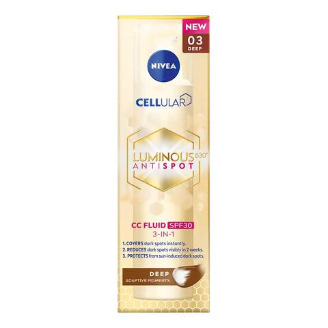 NIVEA Cellular Luminous630 CC Fluid SPF30 Deep 40 ML