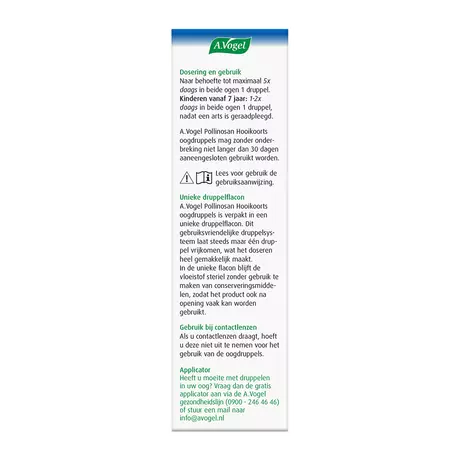 A.Vogel Pollinosan Hooikoorts Oogdruppels bij Jeukende Ogen Druppels 10 ML
