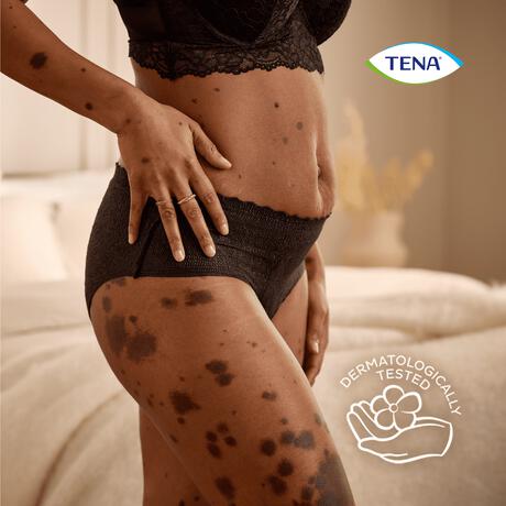 TENA Silhouette Plus Low Waist Wegwerp Broekjes Zwart L 10 stuks
