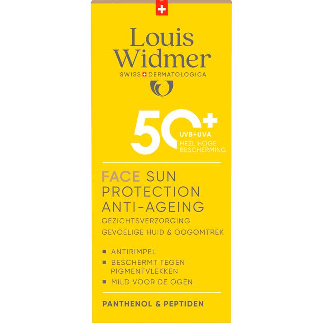 Louis Widmer Face Sun Protection Anti-Ageing SPF50+ Licht Geparfumeerd 50 ML
