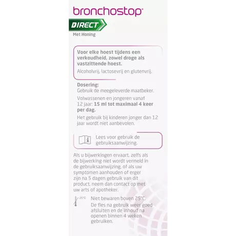 Bronchostop Direct Hoestdrank met Honing 120 ML