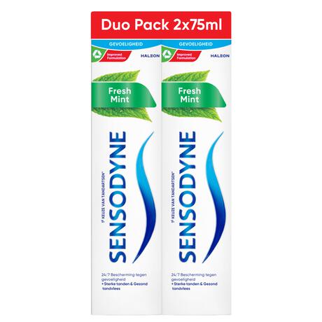 Sensodyne Fresh Mint Tandpasta Duo 2x 75ML Tandpasta - 2 Stuks