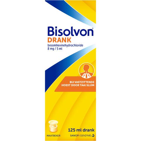 Bisolvon Drank bij Vastzittende Hoest Voor Volwassen 8 MG/5 ML 125 ML