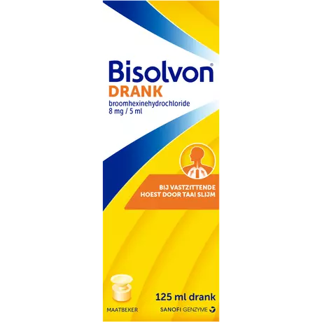 Bisolvon Drank bij Vastzittende Hoest Voor Volwassen 8 MG/5 ML 125 ML