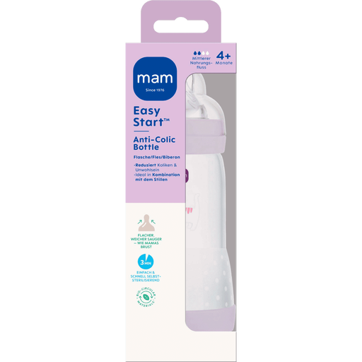 MAM Easy Start Anti-Colic Babyfles Lila 320 ML
