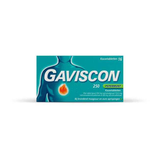 Gaviscon Kauwtabletten Pepermunt Maagzuurremmers 16 Stuks