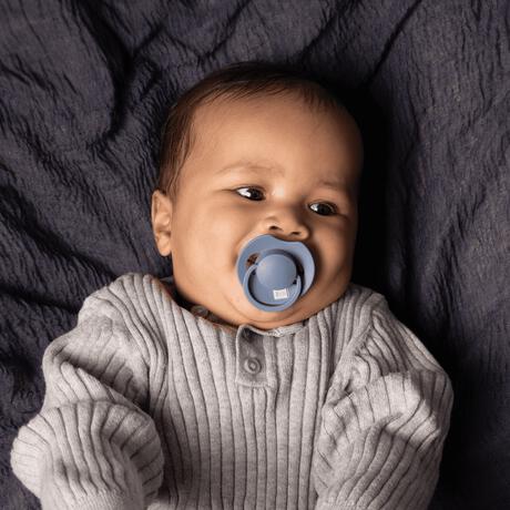 Difrax LOVI Prime Fopspeen Baby Blue/Blue  0-6 maanden