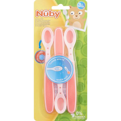Nuby Warmtegevoelige Lepels Assorti 4+ Maanden