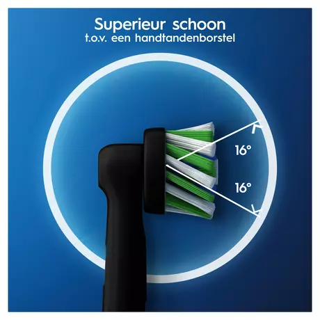 Oral-B Cross Action Opzetborstels Zwart 4 Stuks