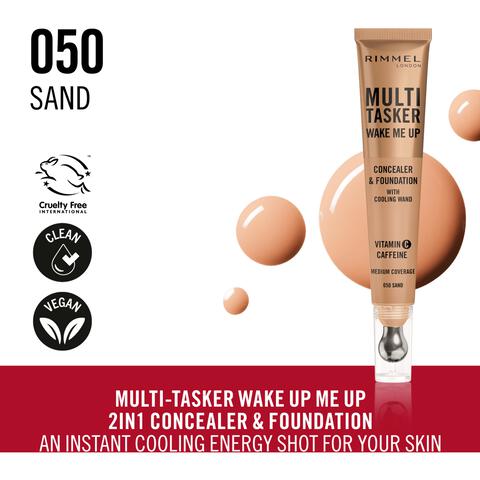 Rimmel Multi-Tasker Wake Me Up Concealer en Foundation 050 Sand