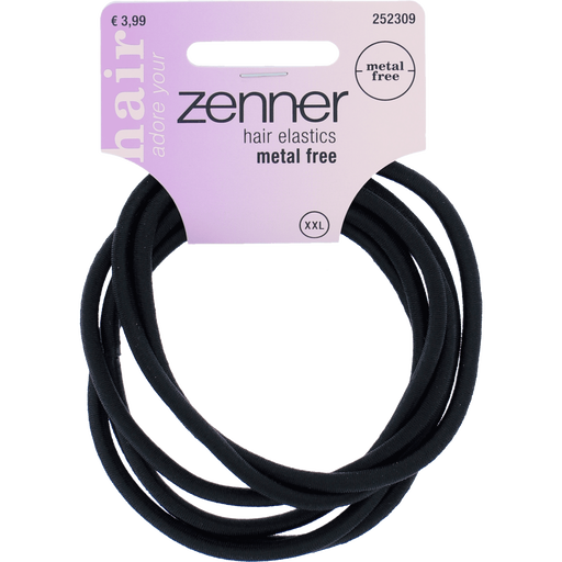 Zenner Haarelastiek MF XL Zwart 6 stuks