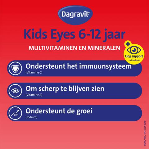 Dagravit Kids Multivitaminen Gummies Xtra + Eyecare 6-12 jaar 60 stuks